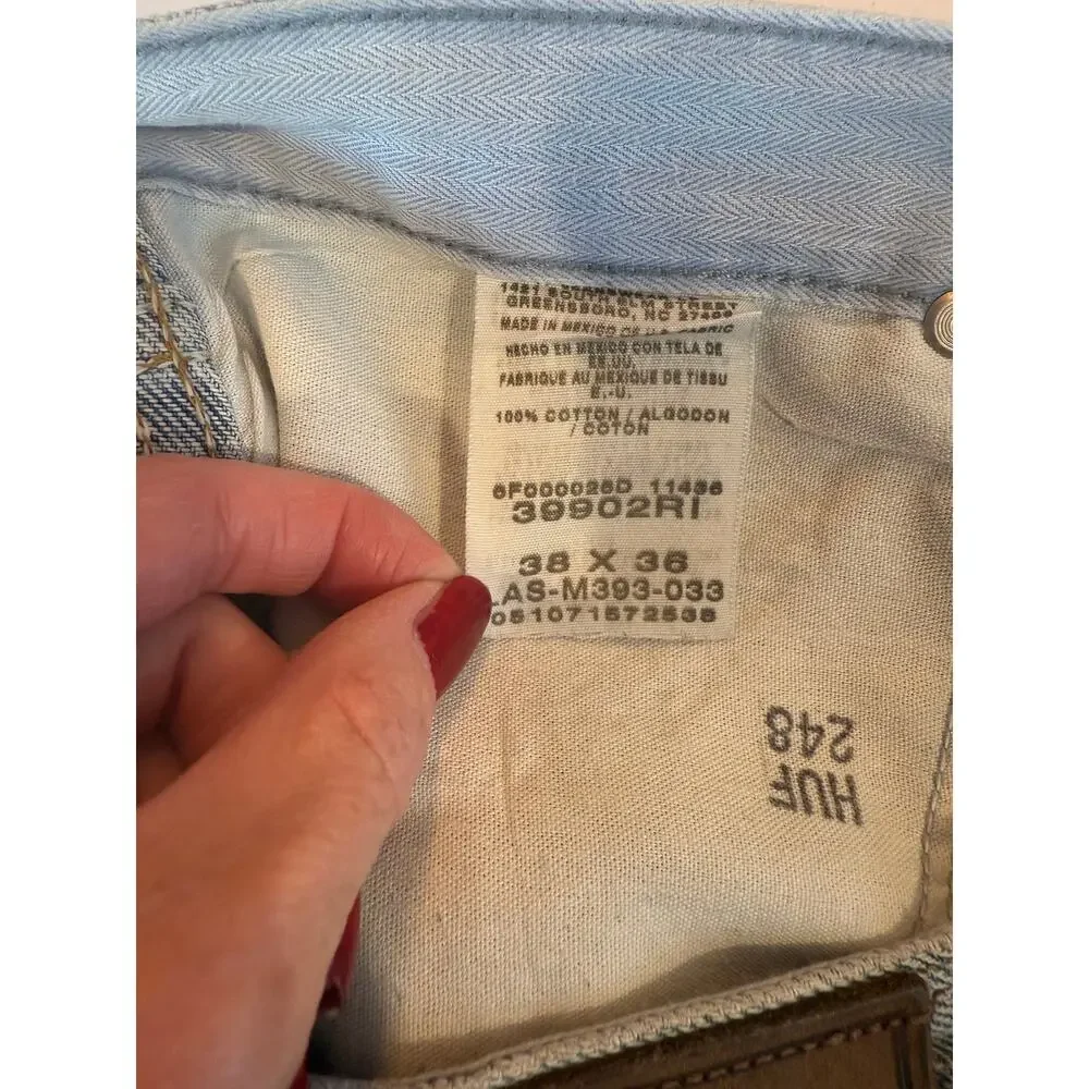 Wrangler 13MWZ Cowboy Cut Original Fit Jeans Men's 38x36 Light Wash